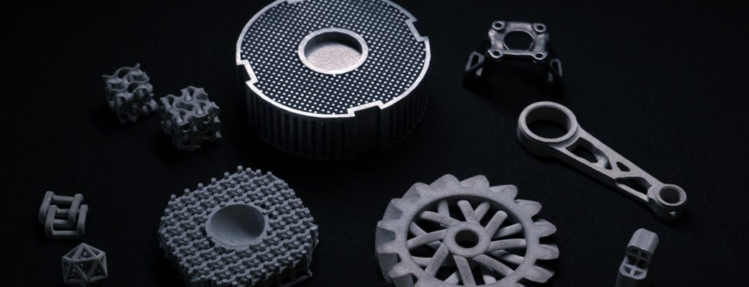 3D printed metal parts produced using Ricoh's new binder jet technology