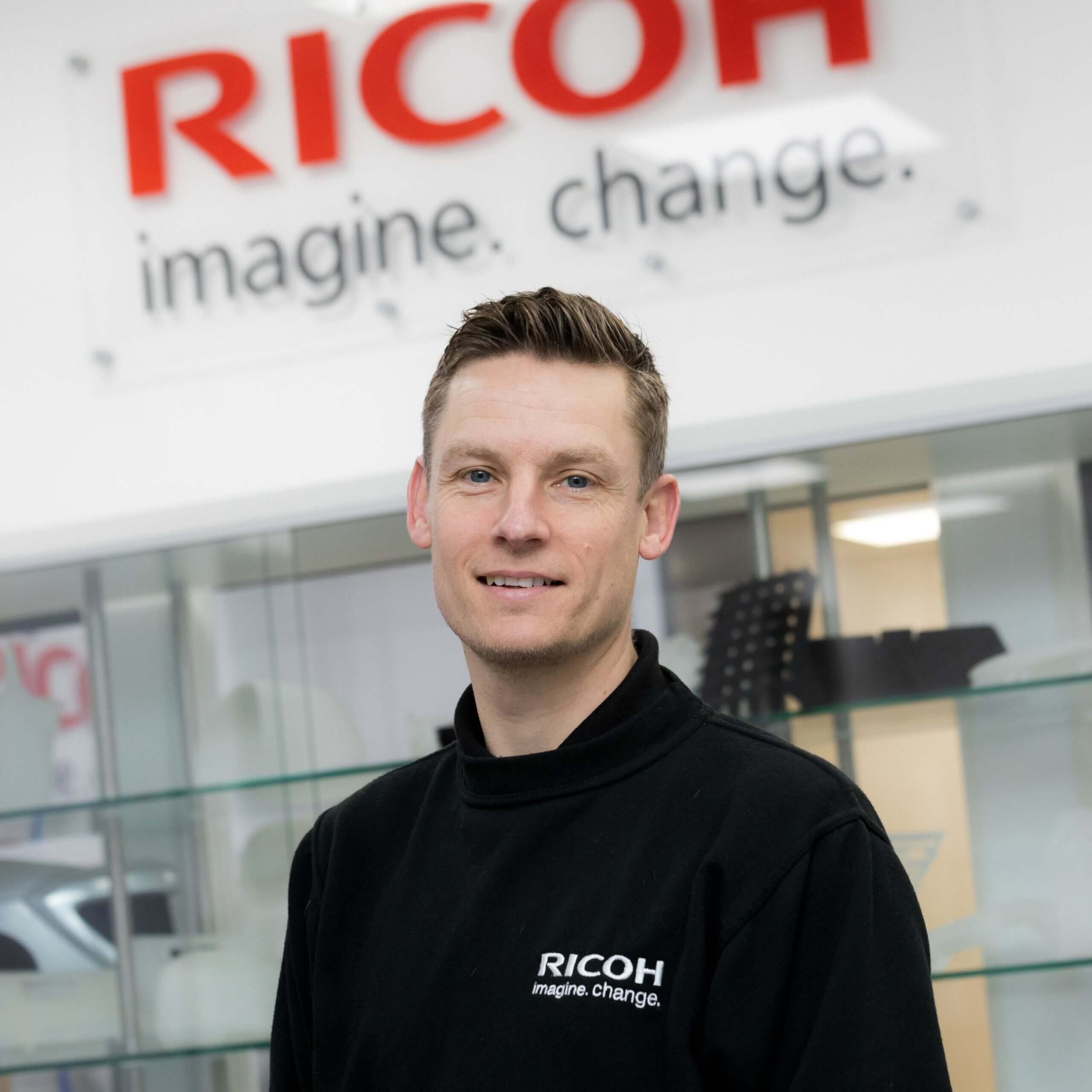 Der leitende 3D-Ingenieur von Ricoh, Richard Minifie.